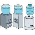 Vector set of water cooler