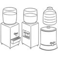 Vector set of water cooler