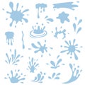 Vector set of water drop icons on white background