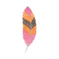 Vector Set of Watercolor Style Feathers Royalty Free Stock Photo