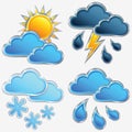 Vector Set weather icon Royalty Free Stock Photo