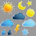 Vector Set weather icon Royalty Free Stock Photo