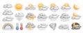 Vector set of Weather Icons Royalty Free Stock Photo