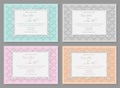 Vector set of wedding invitations, postcards, greeting cards, ph Royalty Free Stock Photo
