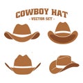 Vector set of wild cowboy hats Royalty Free Stock Photo