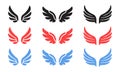 Vector Set Of Wings Icon Royalty Free Stock Photo