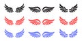 Vector Set Of Wings Icon Royalty Free Stock Photo