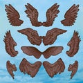 Vector set of wings