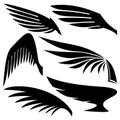 Vector set. Wings. Royalty Free Stock Photo
