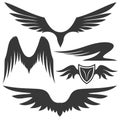 Vector set. Wings. Royalty Free Stock Photo
