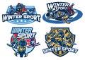 Set on winter games badge design