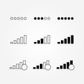 Vector Set of Wireless and Wifi Icons Royalty Free Stock Photo