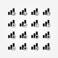 Vector Set of Wireless and Wifi Icons Royalty Free Stock Photo