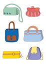 Vector Set Of Women's Handbags