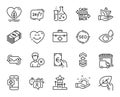 Vector set of Work home, Local grown and Shoulder strap line icons set. Vector