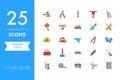 Vector set of Working Tools icons Royalty Free Stock Photo