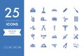 Vector set of Working Tools icons Royalty Free Stock Photo