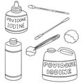 Vector set of wound dressing set Royalty Free Stock Photo