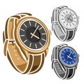 Vector set of Wrist Watches