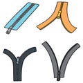 Vector set of zip Royalty Free Stock Photo