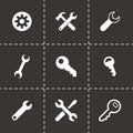 Vector settings wrench icons set