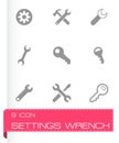 Vector settings wrench icons set