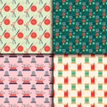 Vector sewing buttons seamless pattern with threads round clothing dressmaking tool illustration