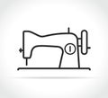 Vector sewing machine line icon