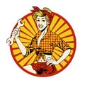 Sexy Vintage Pinup Mechanic Mascot Girl