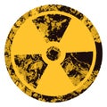 Vector Shabby Radioactive Symbol. Grunge Radiation Icon