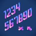 Vector shapes Digits collected Royalty Free Stock Photo