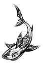 Vector Shark Polynesian Tattoo Royalty Free Stock Photo