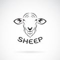 Vector of sheep head design on white background. Wild Animals. Royalty Free Stock Photo