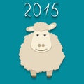 Vector sheep - symbol of 2015 Royalty Free Stock Photo