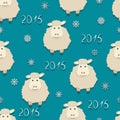 Vector sheep - symbol of 2015 Royalty Free Stock Photo