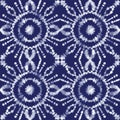 Vector shibori japanese indigo motifs seamless pattern background