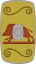 Vector shield of Legio XVII Gallica on white background