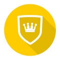 Vector shield icon with crown Royalty Free Stock Photo
