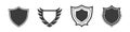 Vector Shield icon. Heraldic shields, security black labels. Royalty Free Stock Photo