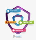 Vector shield icon infographic concept Royalty Free Stock Photo