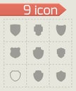 Vector shield icon set Royalty Free Stock Photo