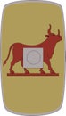 Vector shield of Legio VI Ferrata on white background