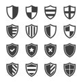 Vector shield secure icon set