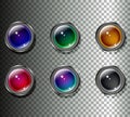 Vector shiny buttons design set Royalty Free Stock Photo