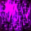 Vector shiny purple pattern of shards and triangles with stars Royalty Free Stock Photo