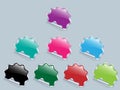 Vector shiny stickers note. Royalty Free Stock Photo