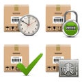 Vector Shipment Icons Set 16 Royalty Free Stock Photo