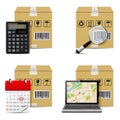 Vector shipment icons Royalty Free Stock Photo