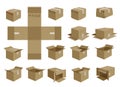Vector shipping box set Royalty Free Stock Photo
