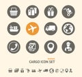 Vector Shipping, Logistics and cargo icon set Royalty Free Stock Photo